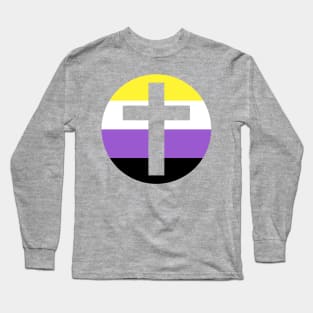 Nonbinary Pride Cross Long Sleeve T-Shirt